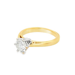 Pre Owned 18ct Diamond Solitaire Ring ZV20